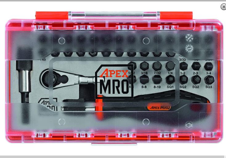 美国Apex公司进口供应AMK-45 冲击额定 45 件紧固套件