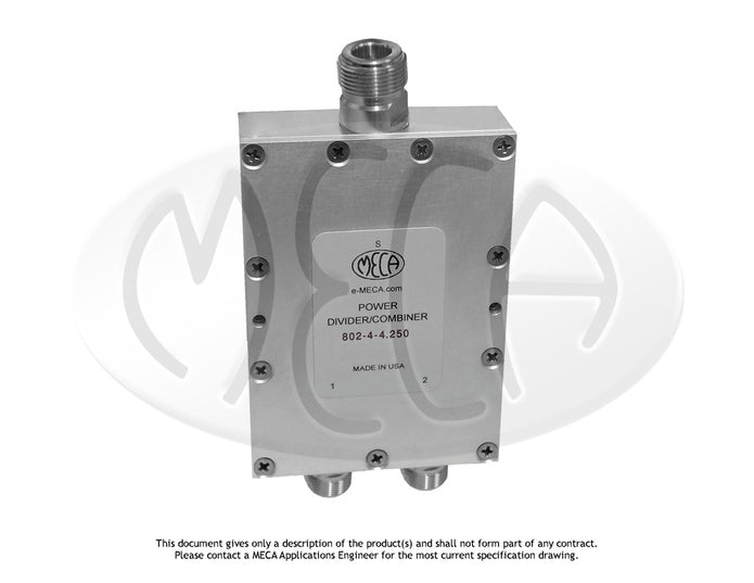 美国MECA 2路 802-4-4.250宽带功率分配器N-Female