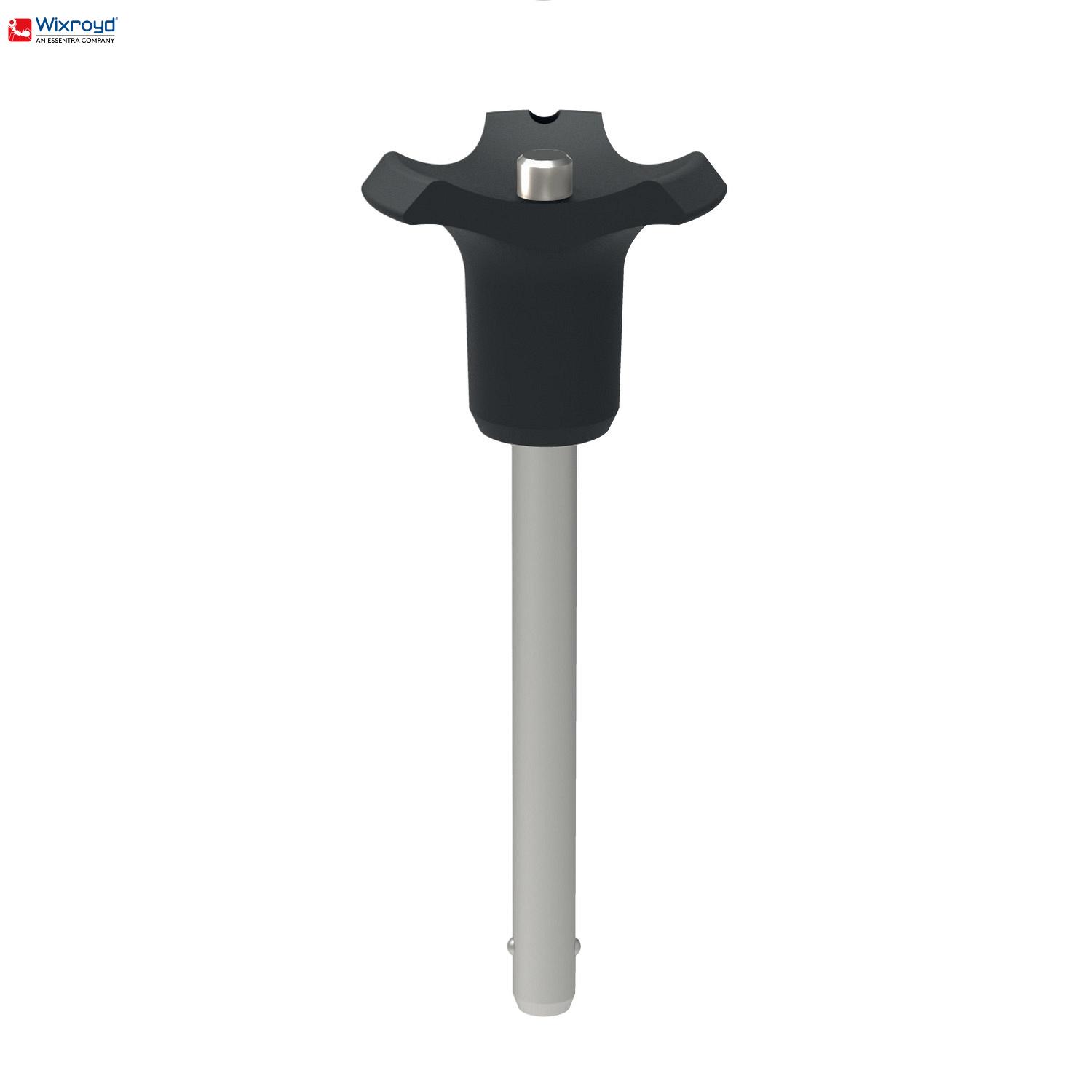 Wixroyd 33060.BK球锁销 - 单作用 - 黑色塑料手柄33060.W0814